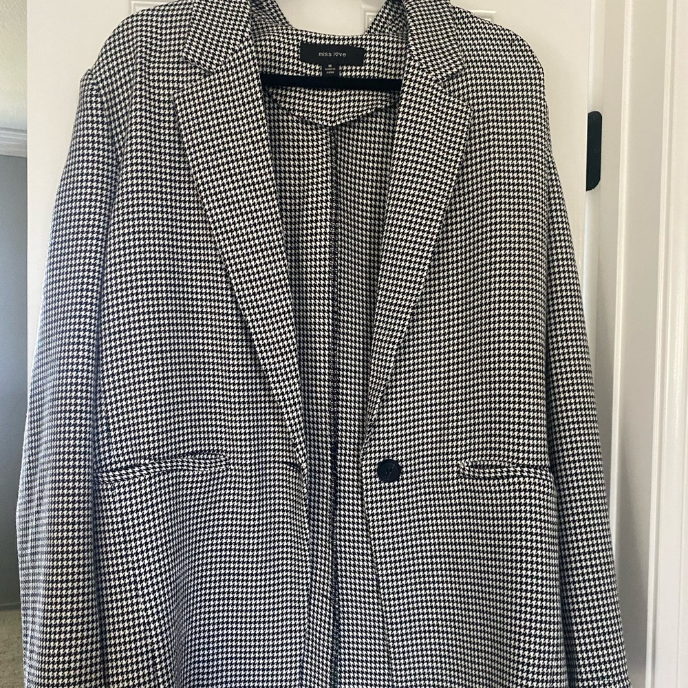 Gingham Blazer